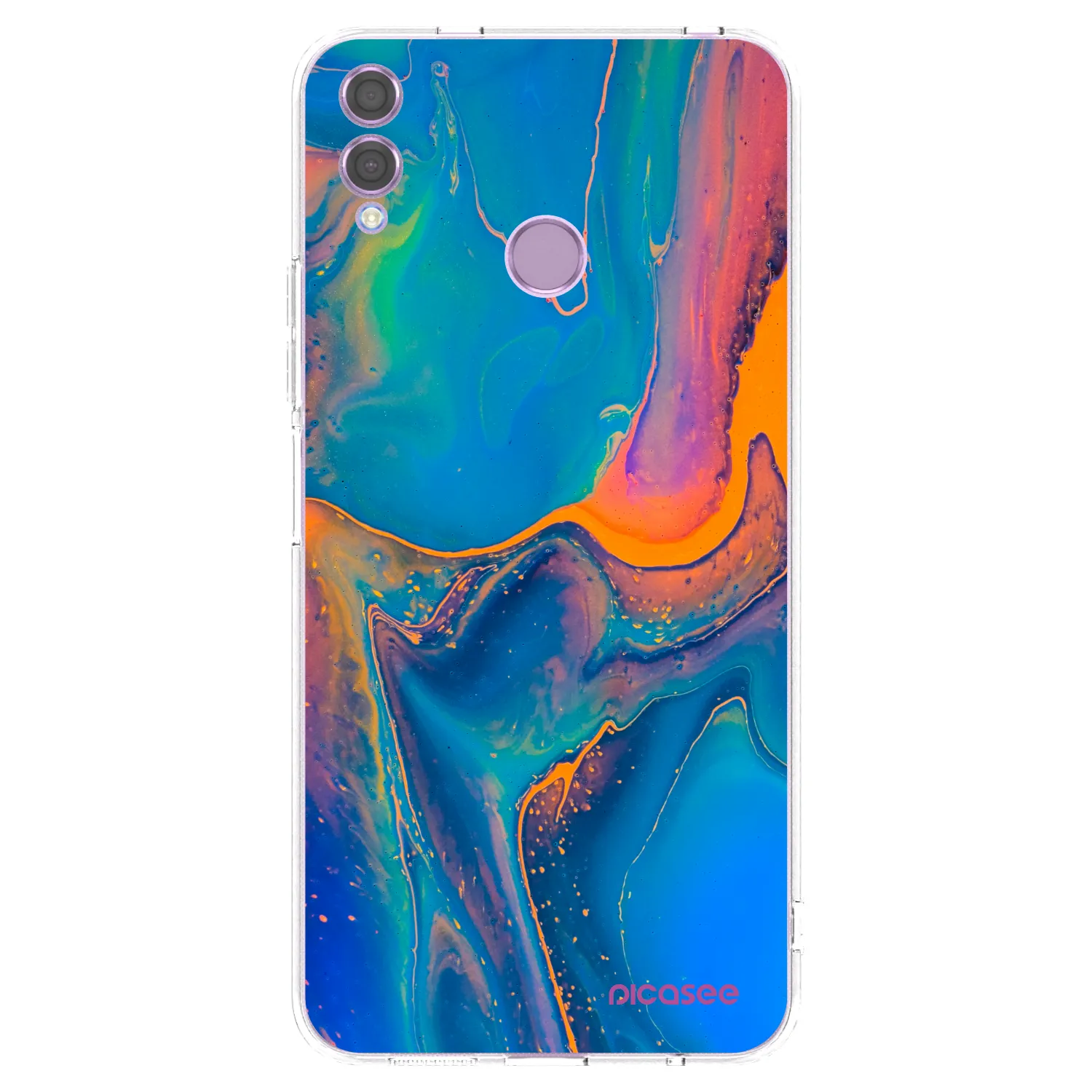 Picasee silikonska prozirna maskica za Honor 8X - Rainbow
