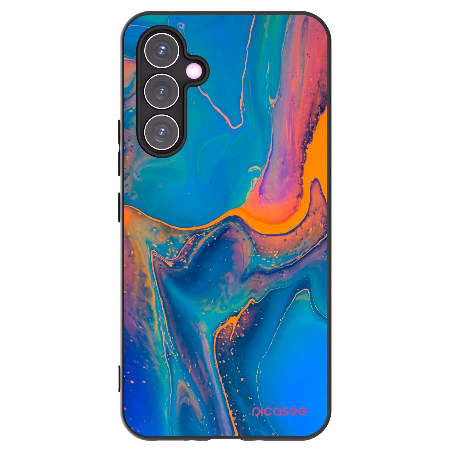 Picasee crna silikonska maskica za Samsung Galaxy A54 5G A546B - Rainbow