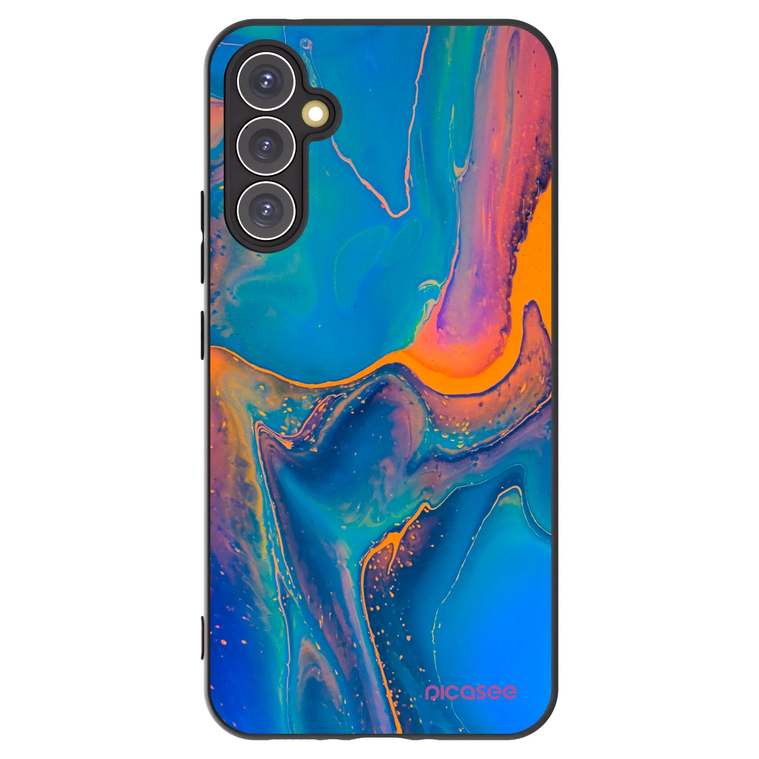 Picasee crna silikonska maskica za Samsung Galaxy A34 5G A346B - Rainbow