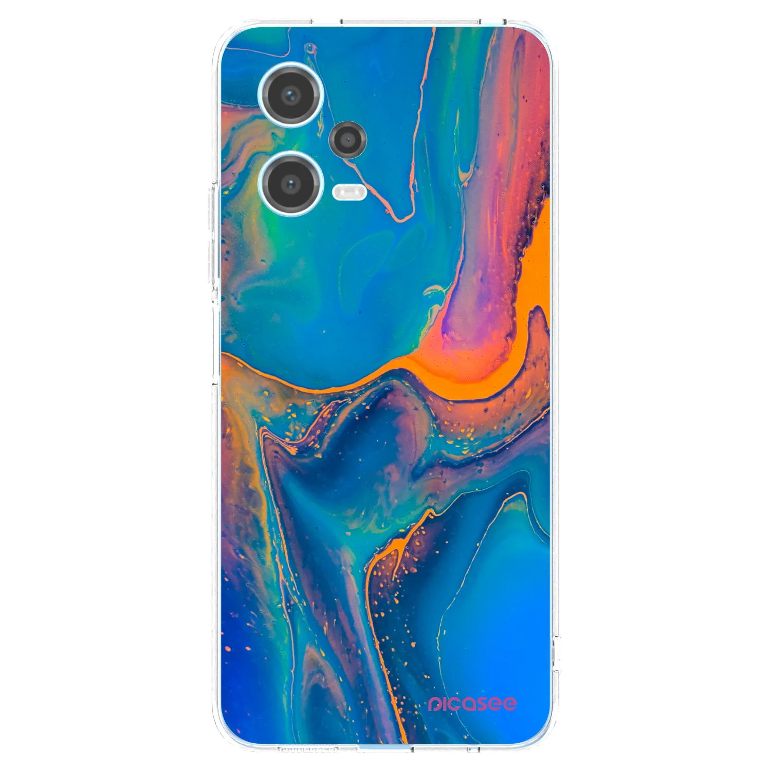 Picasee silikonska prozirna maskica za Xiaomi Redmi Note 12 5G - Rainbow