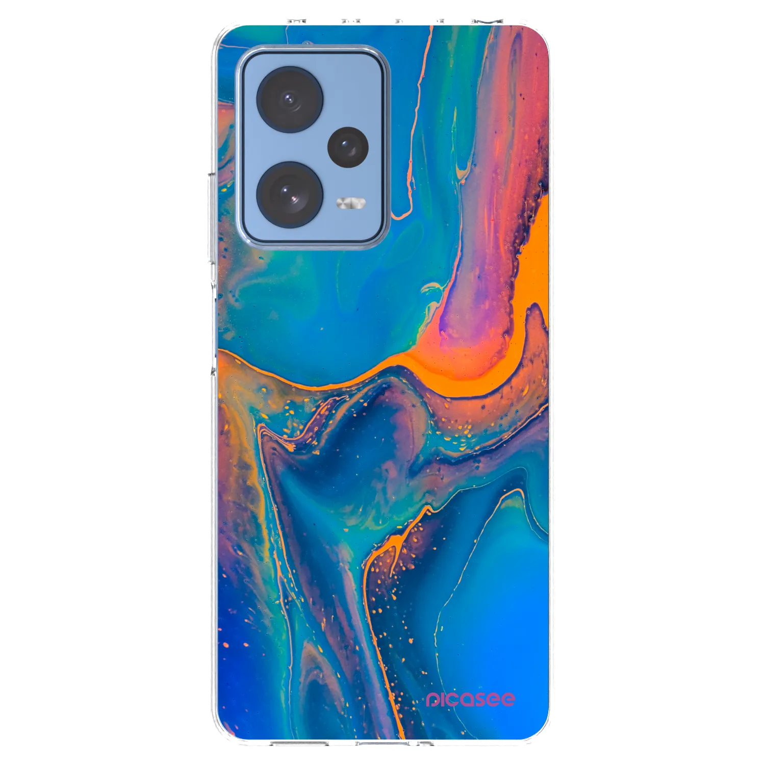 Picasee silikonska prozirna maskica za Xiaomi Redmi Note 12 Pro 5G - Rainbow