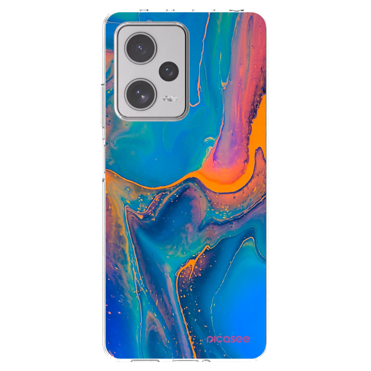 Picasee silikonska prozirna maskica za Xiaomi Redmi Note 12 Pro+ 5G - Rainbow