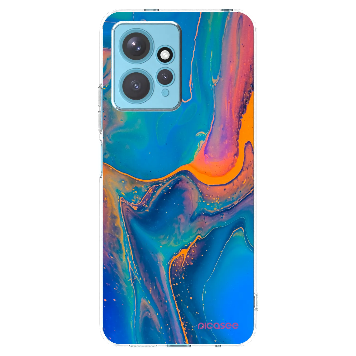Picasee silikonska prozirna maskica za Xiaomi Redmi Note 12 4G - Rainbow