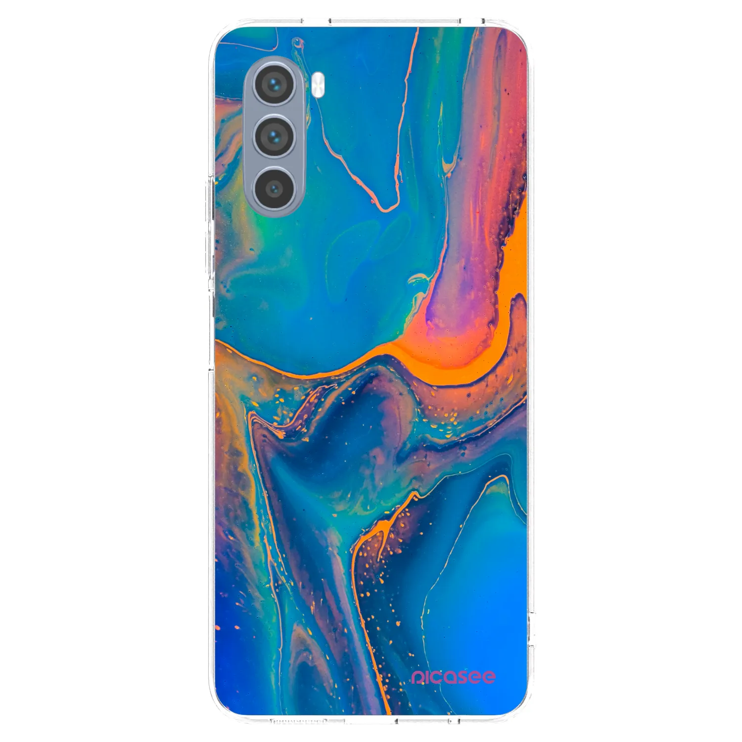 Picasee silikonska prozirna maskica za Motorola Moto G62 - Rainbow