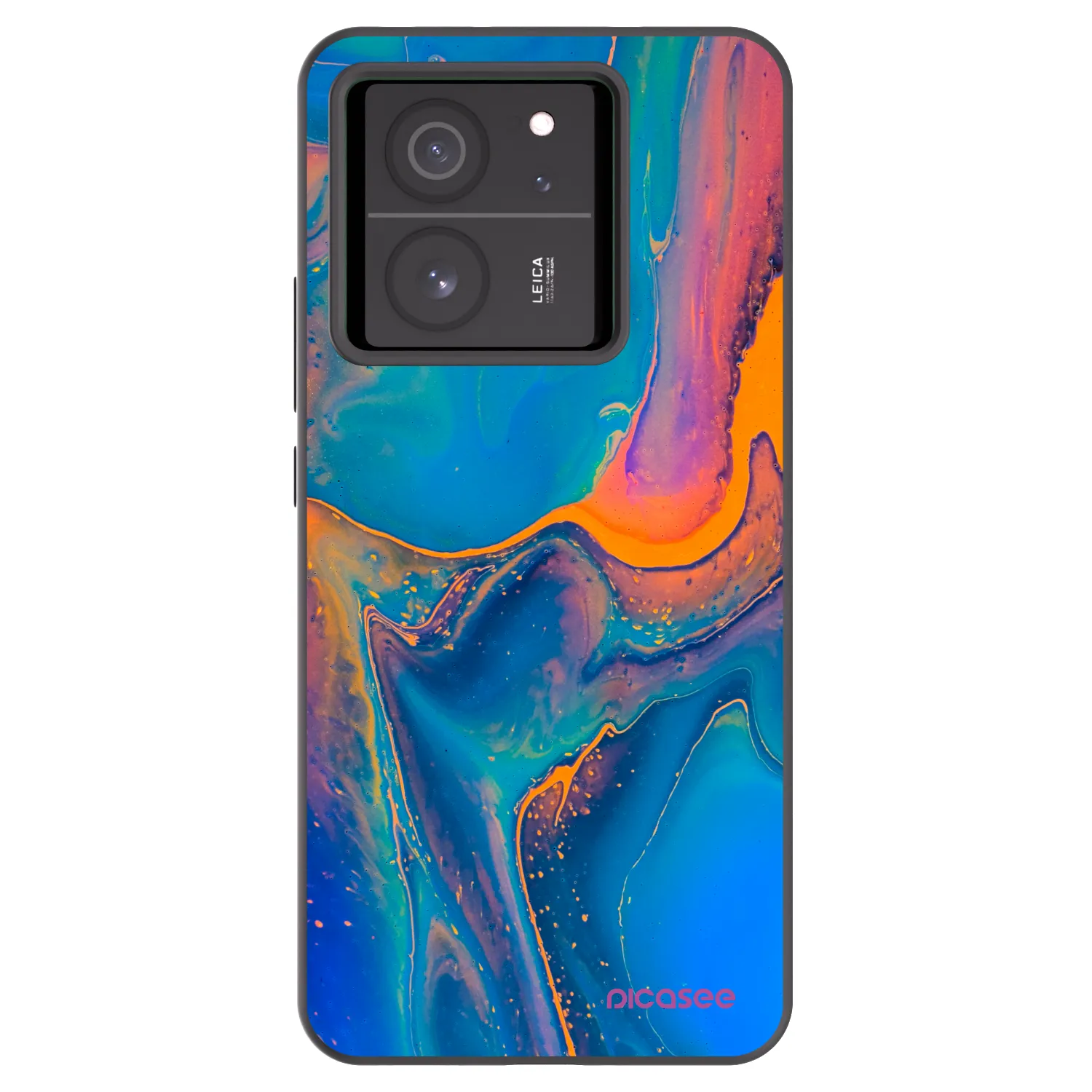 Picasee crna silikonska maskica za Xiaomi 13T Pro - Rainbow