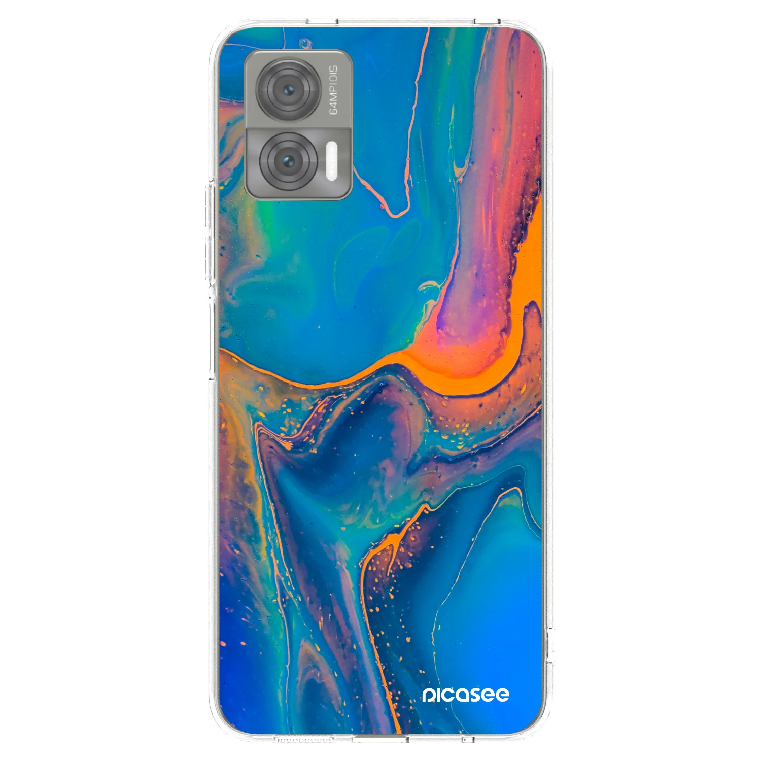 Picasee silikonska prozirna maskica za Motorola Edge 30 Neo - Rainbow