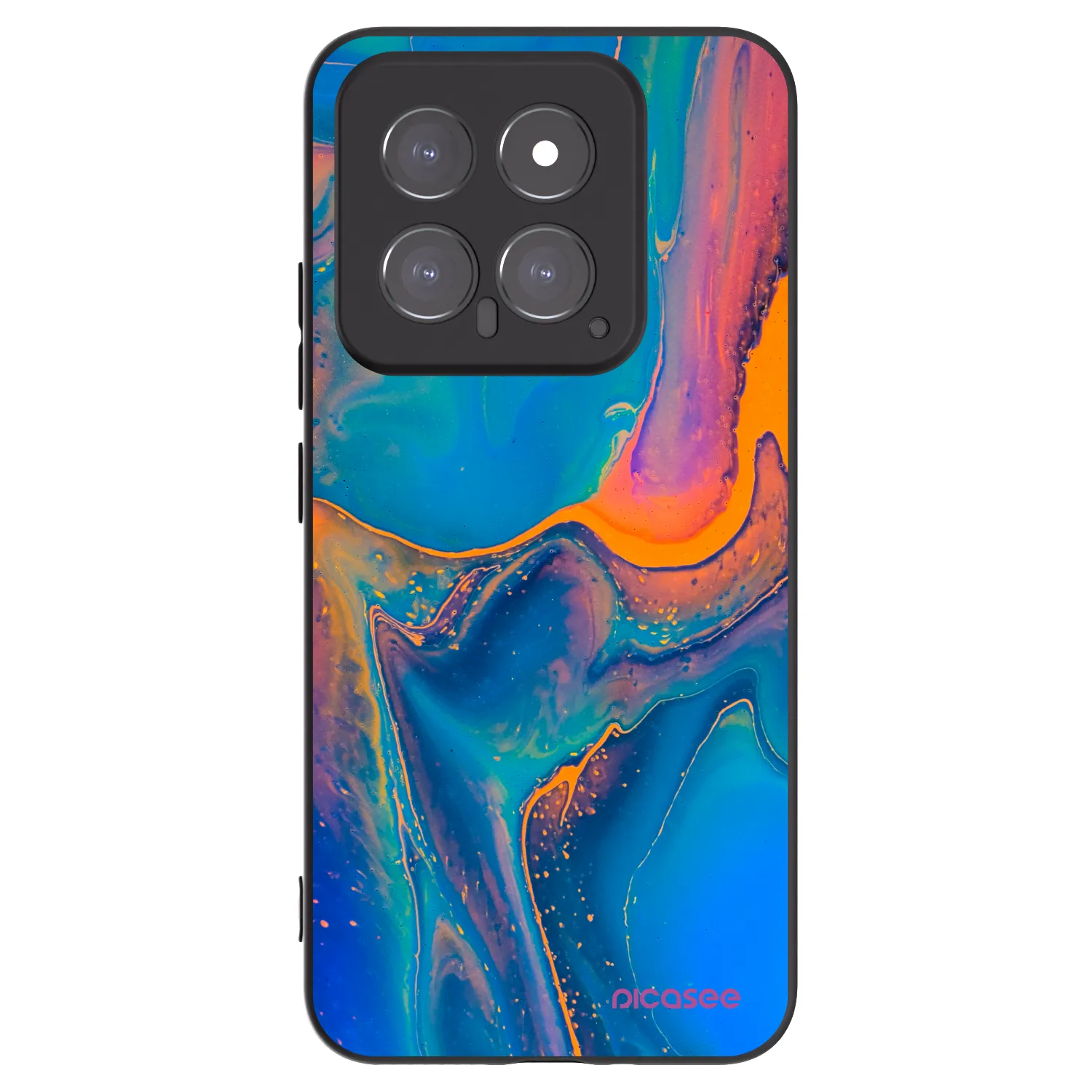 Picasee crna silikonska maskica za Xiaomi 14 - Rainbow