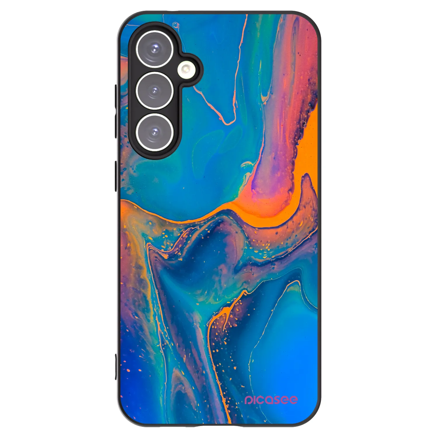 Picasee crna silikonska maskica za Samsung Galaxy S23 FE S711B - Rainbow