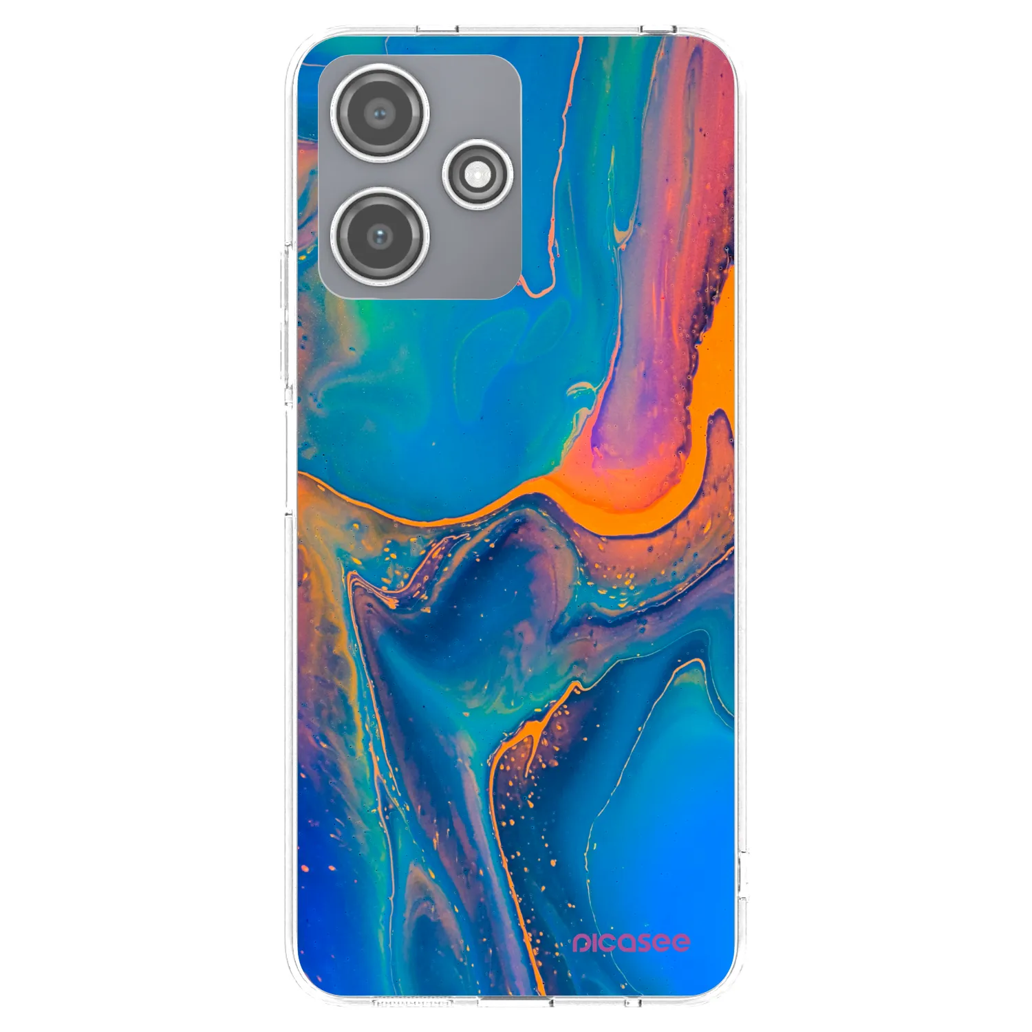 Picasee silikonska prozirna maskica za Xiaomi Redmi 12 5G - Rainbow