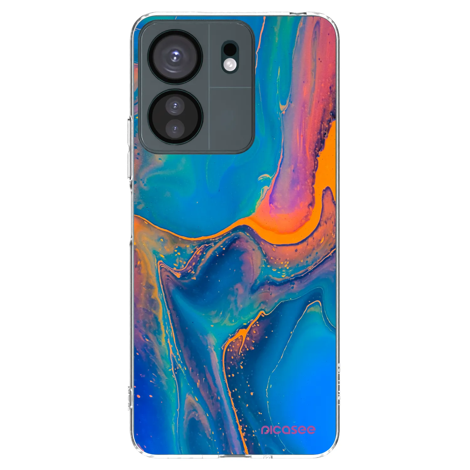 Picasee silikonska prozirna maskica za Xiaomi Redmi 13C 4G - Rainbow