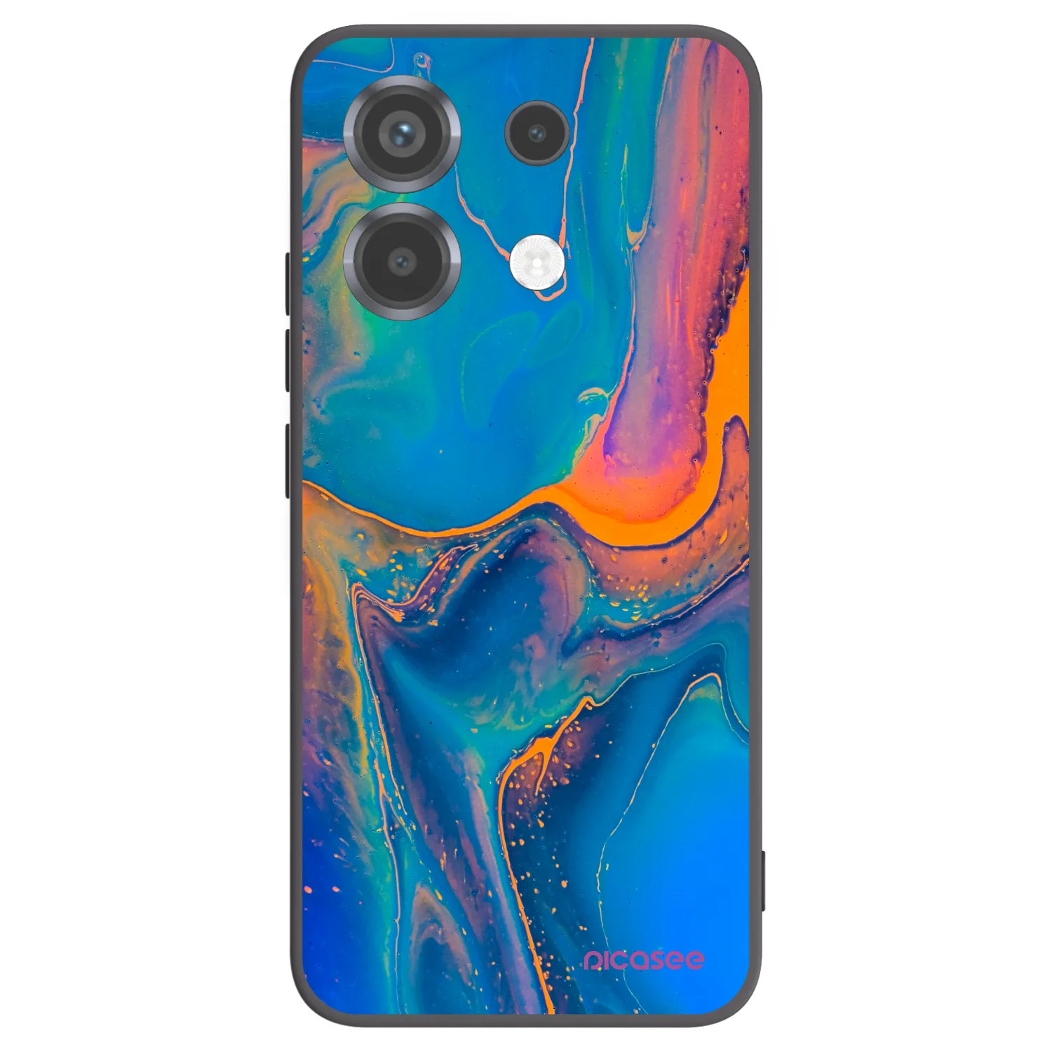 Picasee crna silikonska maskica za Xiaomi Poco X6 - Rainbow