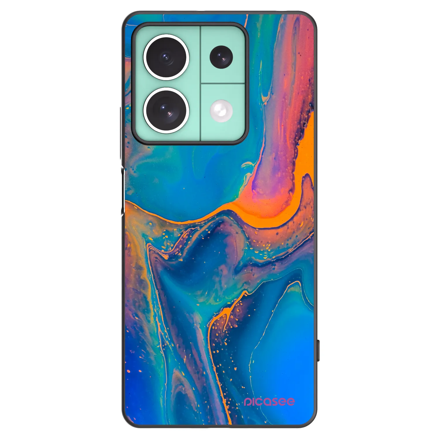 Picasee crna silikonska maskica za Xiaomi Redmi Note 13 5G - Rainbow