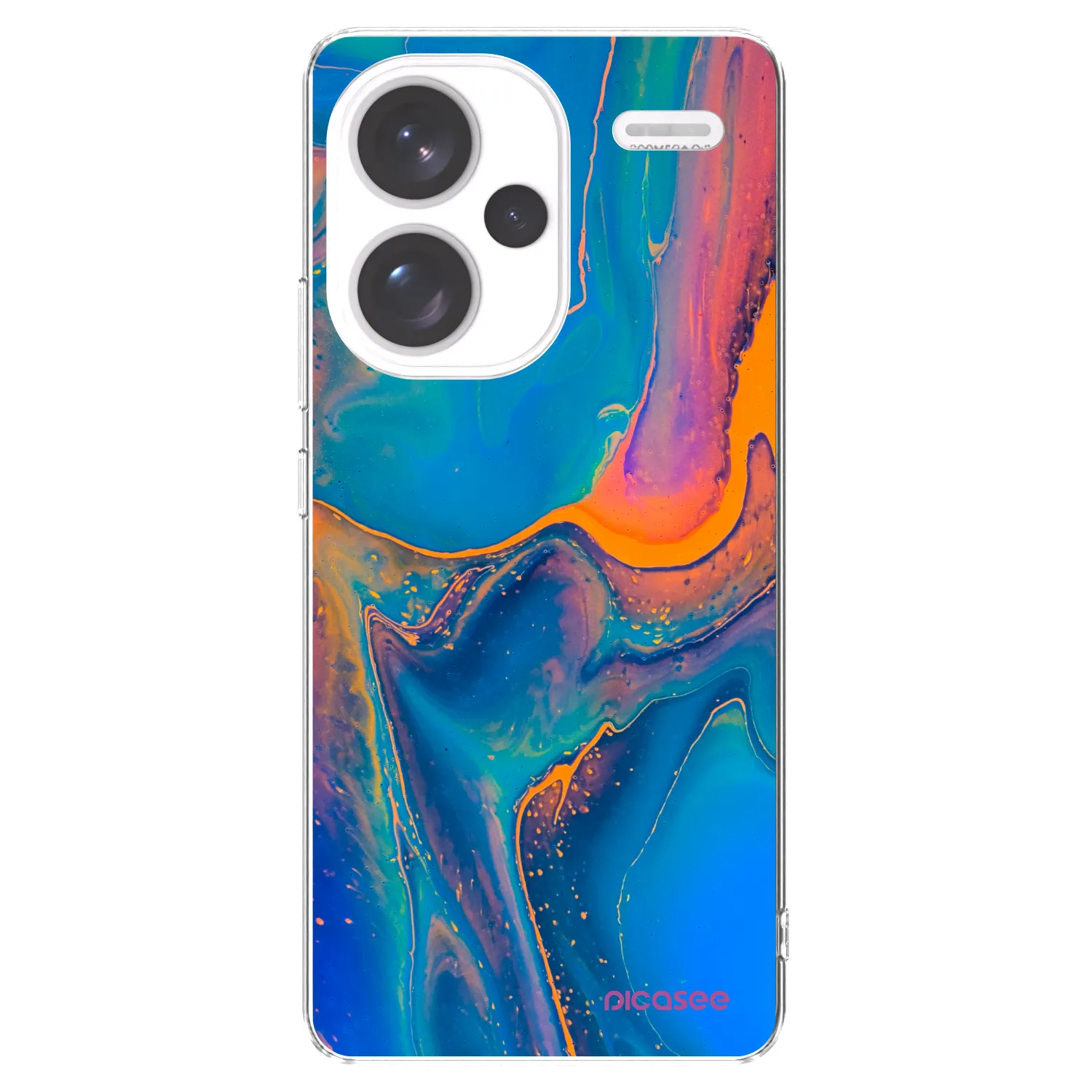 Picasee silikonska prozirna maskica za Xiaomi Redmi Note 13 Pro+ 5G - Rainbow