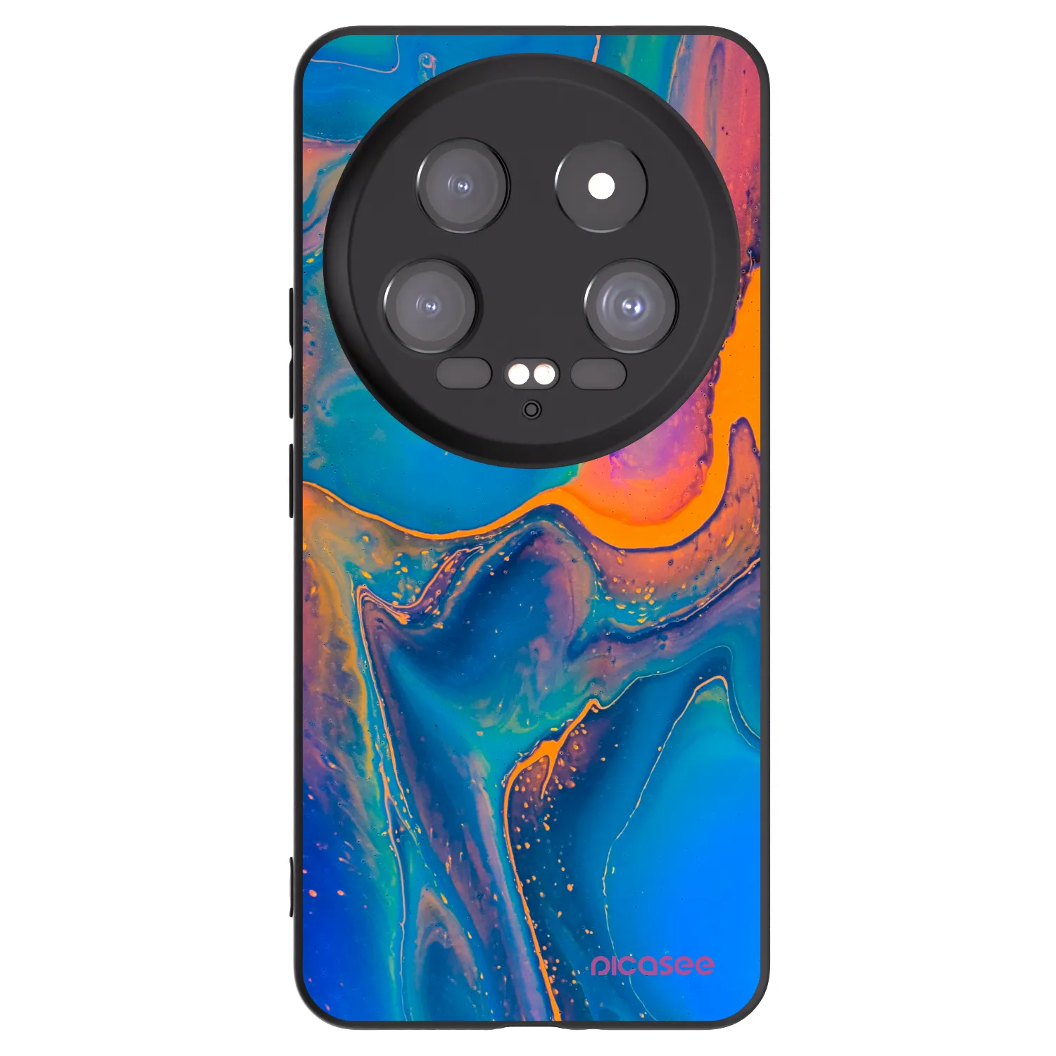 Picasee crna silikonska maskica za Xiaomi 14 Ultra - Rainbow