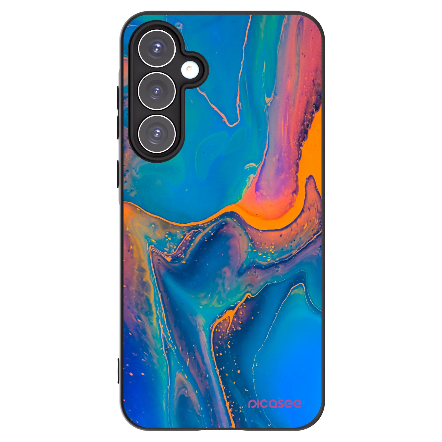 Picasee crna silikonska maskica za Samsung Galaxy A55 5G A556B - Rainbow