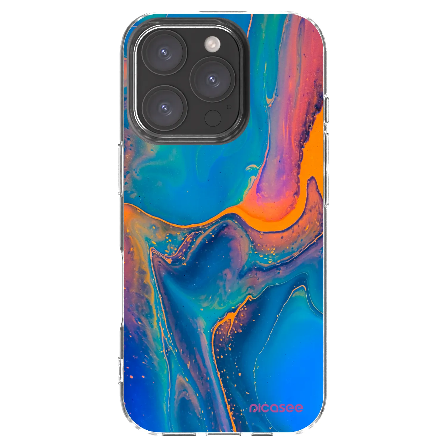 Picasee silikonska prozirna maskica za Apple iPhone 16 Pro - Rainbow