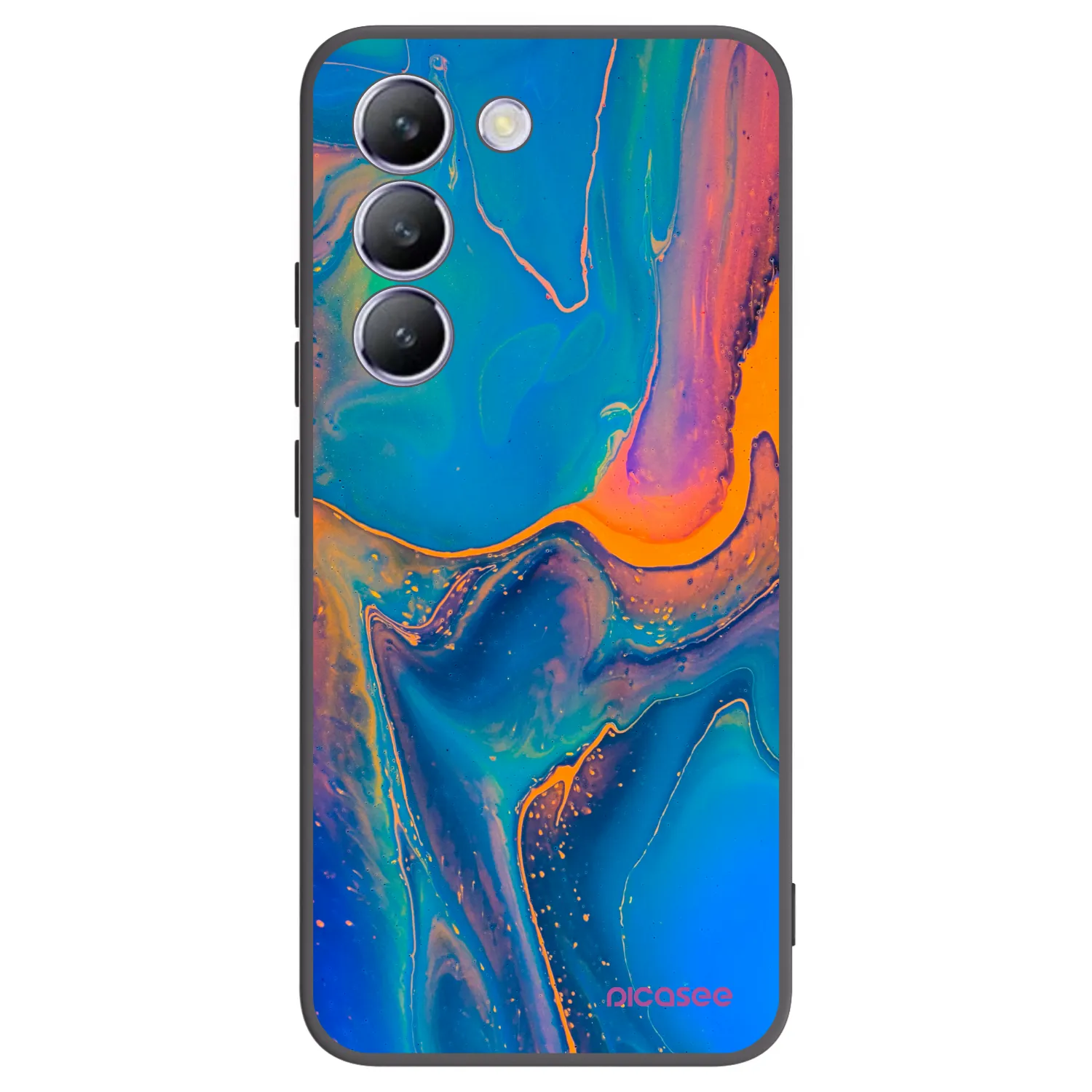 Picasee crna silikonska maskica za Vivo V40 SE 5G - Rainbow