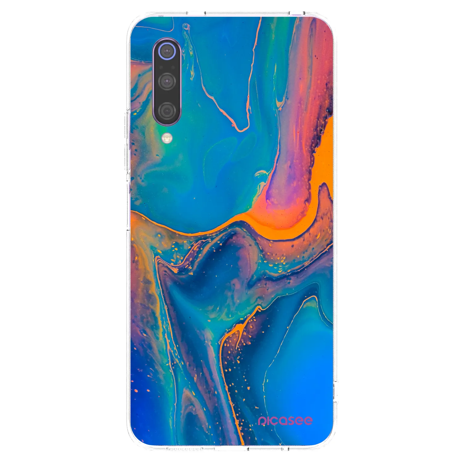 Picasee silikonska prozirna maskica za Xiaomi Mi 9 - Rainbow