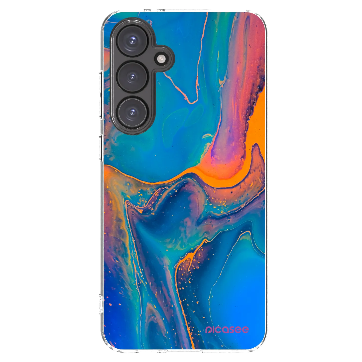 Picasee silikonska prozirna maskica za Samsung Galaxy S24 FE S721B - Rainbow