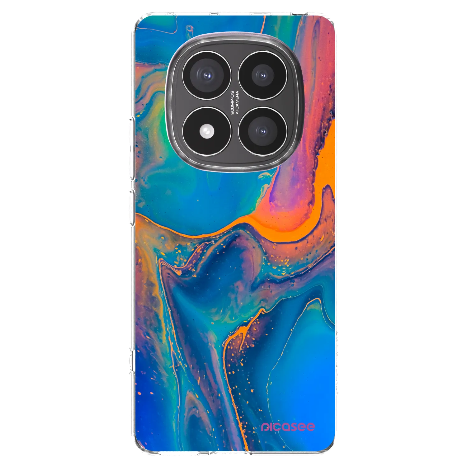Picasee silikonska prozirna maskica za Xiaomi Redmi Note 14 Pro+ 5G - Rainbow