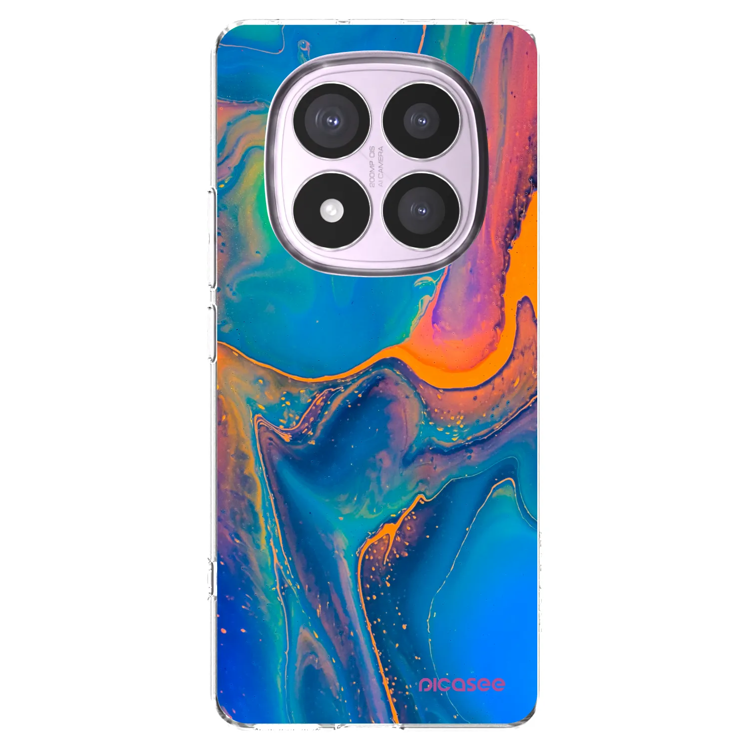 Picasee silikonska prozirna maskica za Xiaomi Redmi Note 14 Pro 5G - Rainbow