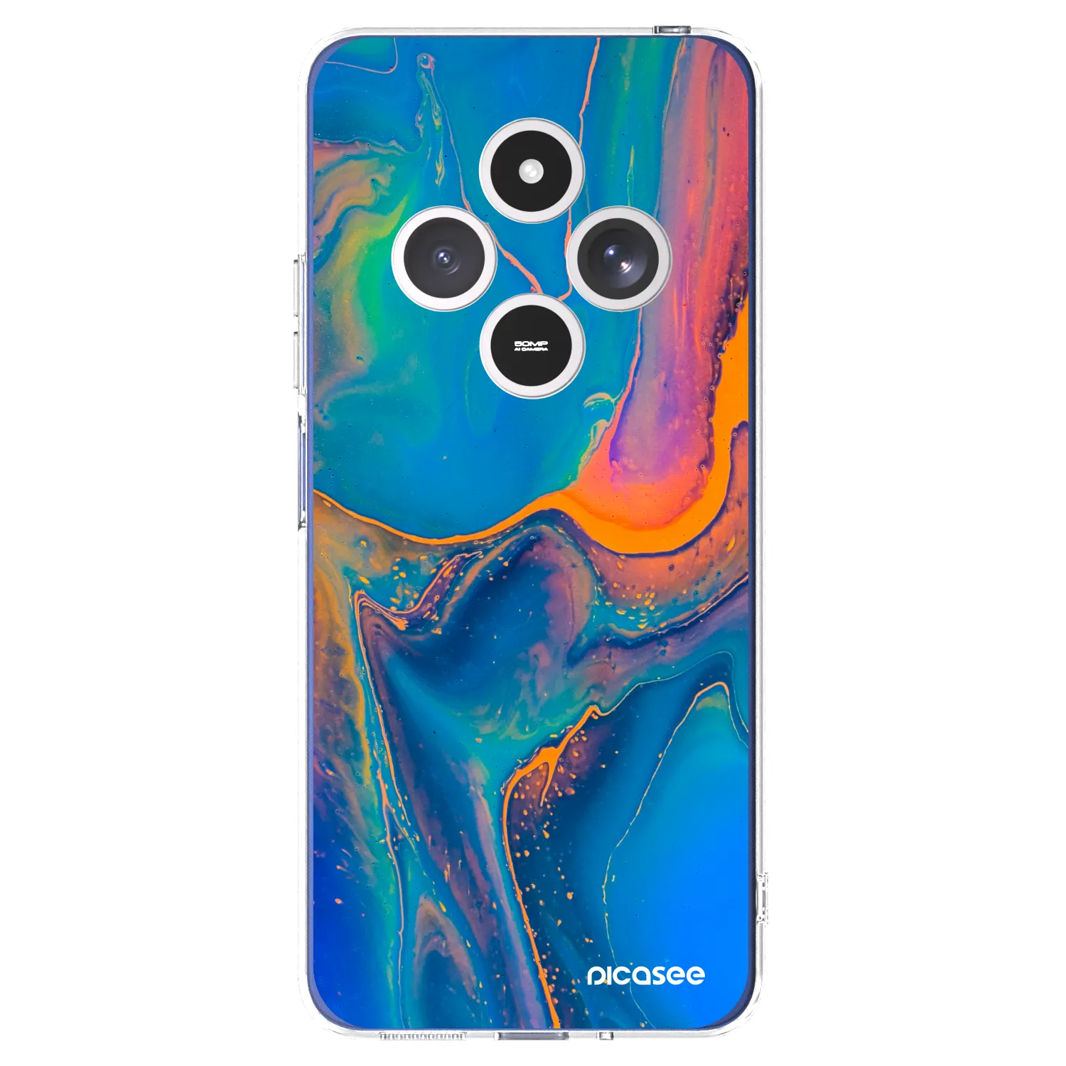 Picasee silikonska prozirna maskica za Xiaomi Redmi 14C - Rainbow