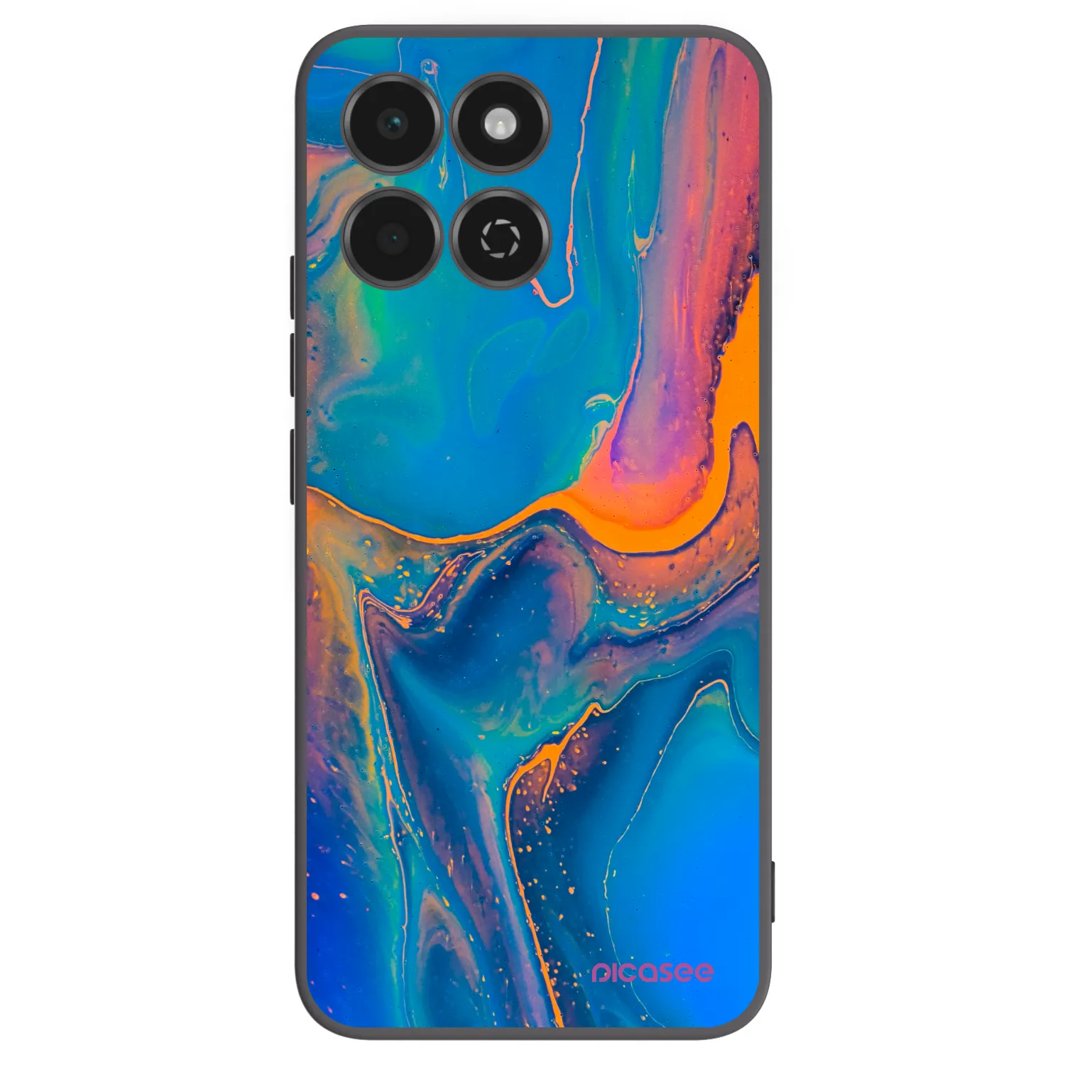 Picasee crna silikonska maskica za Honor 200 Smart 5G - Rainbow
