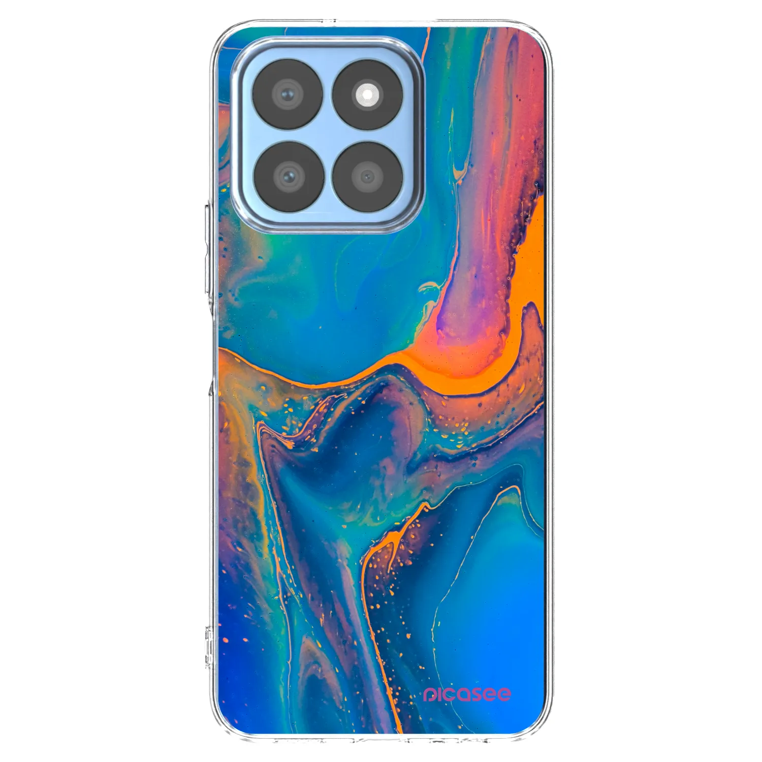 Picasee silikonska prozirna maskica za Honor X8c - Rainbow