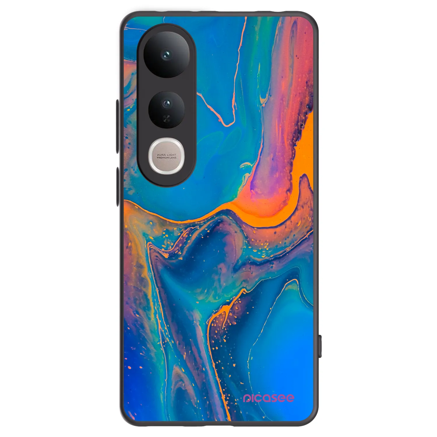 Picasee crna silikonska maskica za Vivo V50 Lite 5G - Rainbow