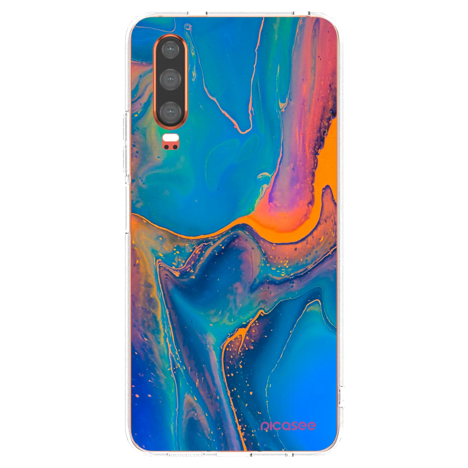 Picasee silikonska prozirna maskica za Huawei P30 - Rainbow