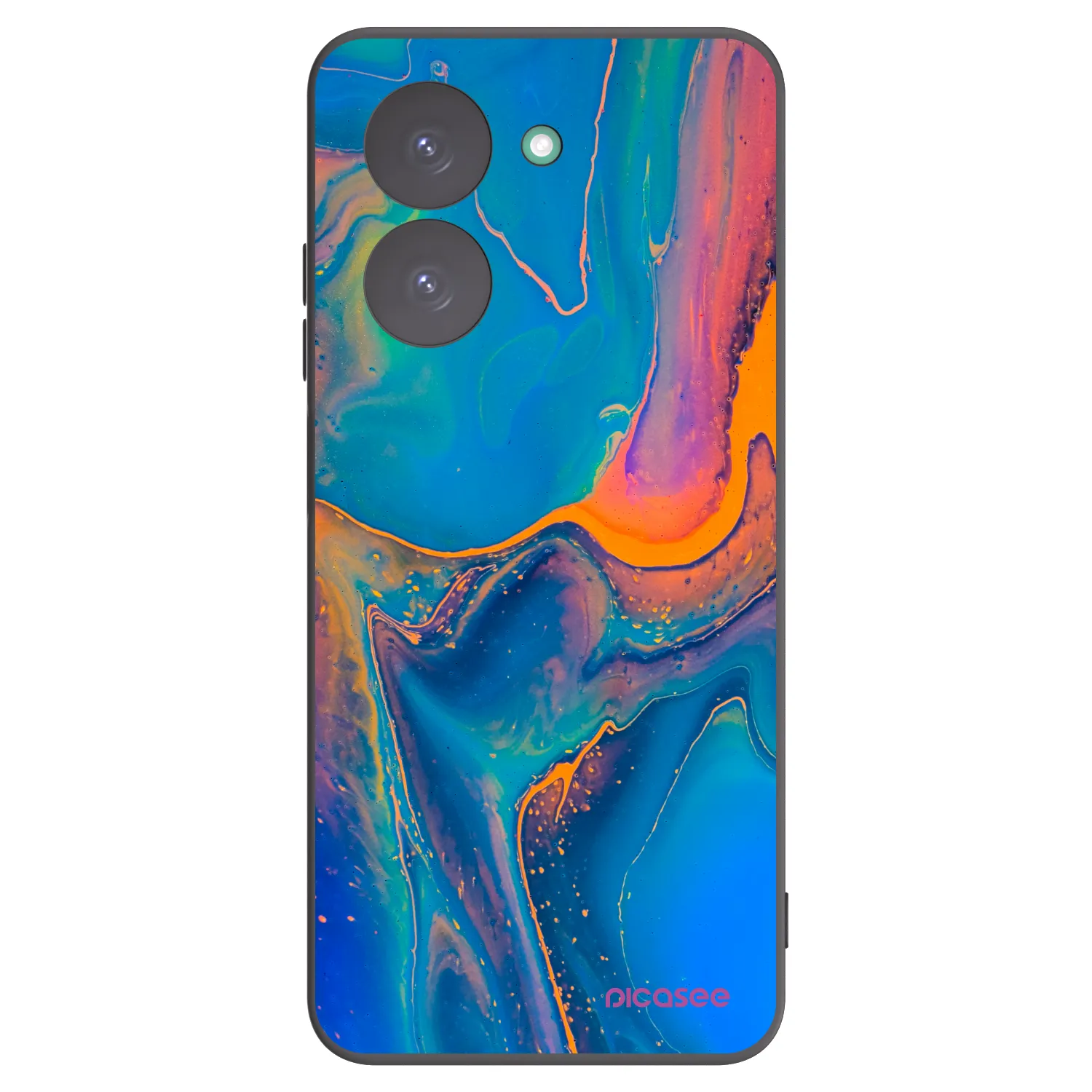 Picasee crna silikonska maskica za Xiaomi Redmi A5 - Rainbow