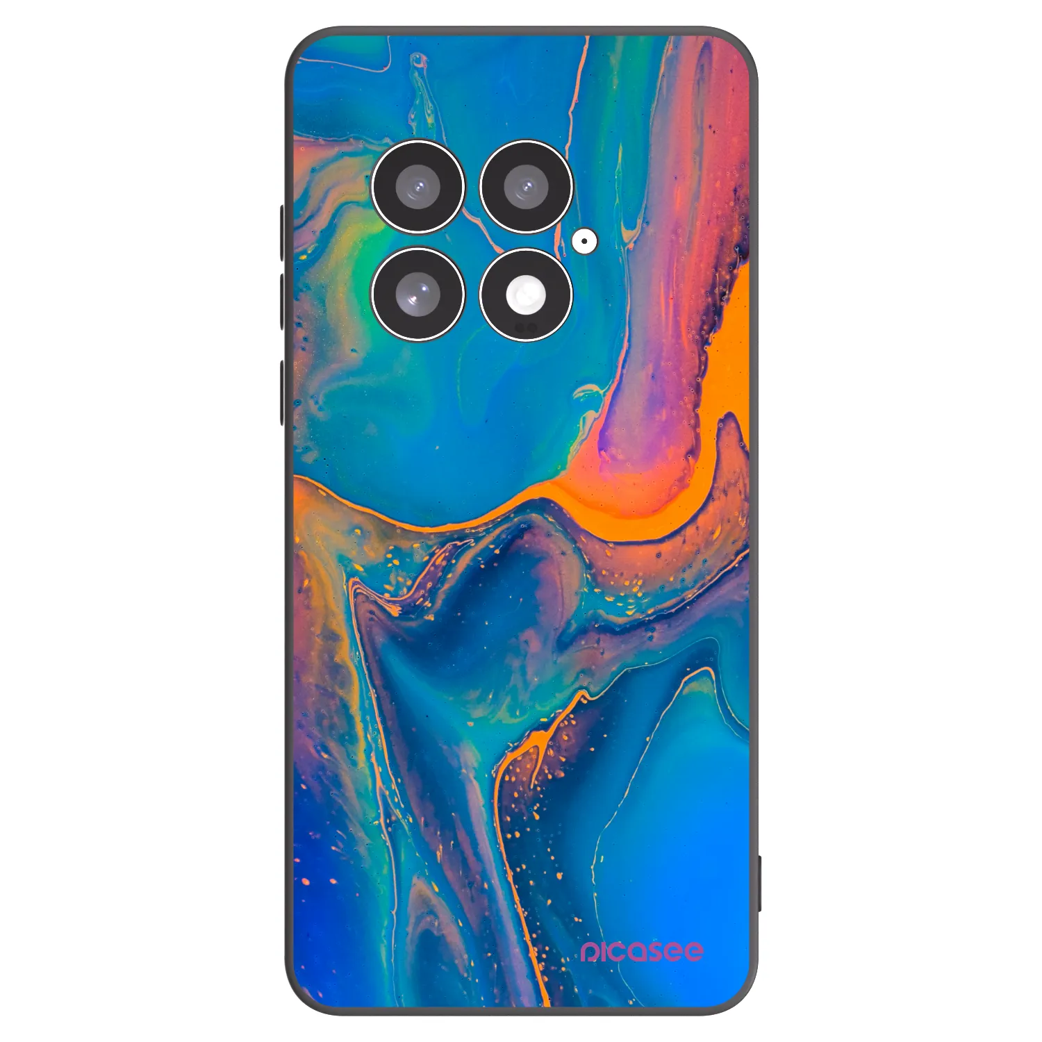 Picasee crna silikonska maskica za OnePlus 13 5G - Rainbow
