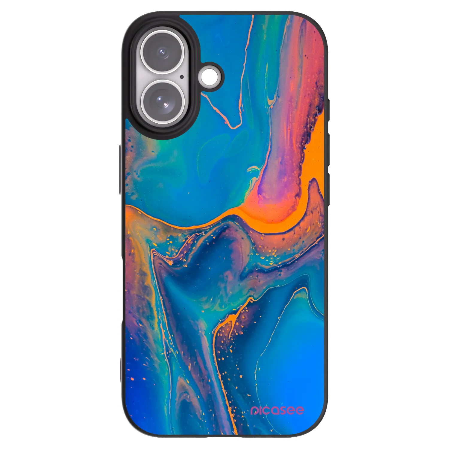 Picasee crna silikonska maskica za Apple iPhone 17 - Rainbow