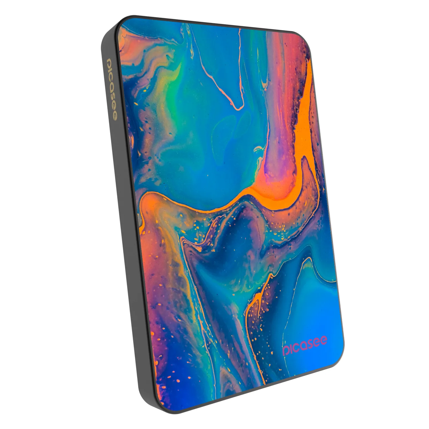 Picasee Prijenosni punjač s MagSafe 5 000 mAh Sivo - Rainbow