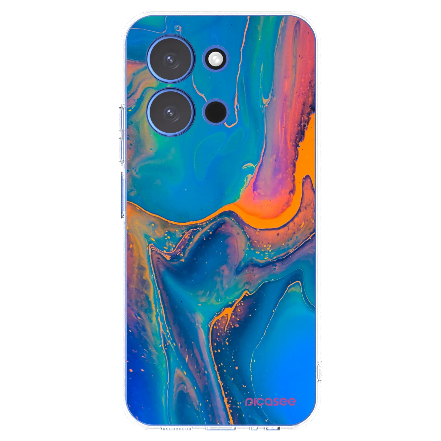 Picasee silikonska prozirna maskica za Xiaomi Redmi 15C 4G - Rainbow