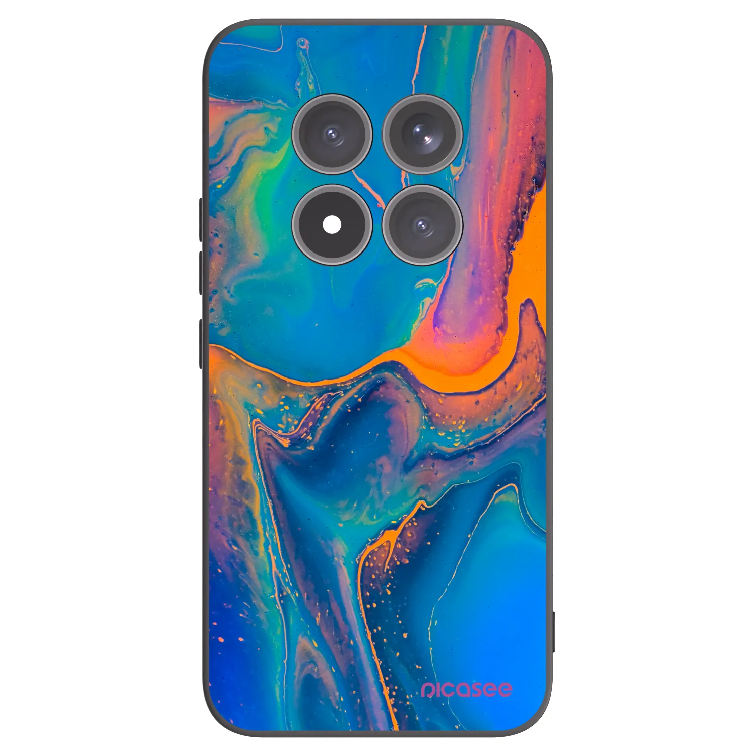 Picasee crna silikonska maskica za Xiaomi Redmi Note 15 Pro+ - Rainbow