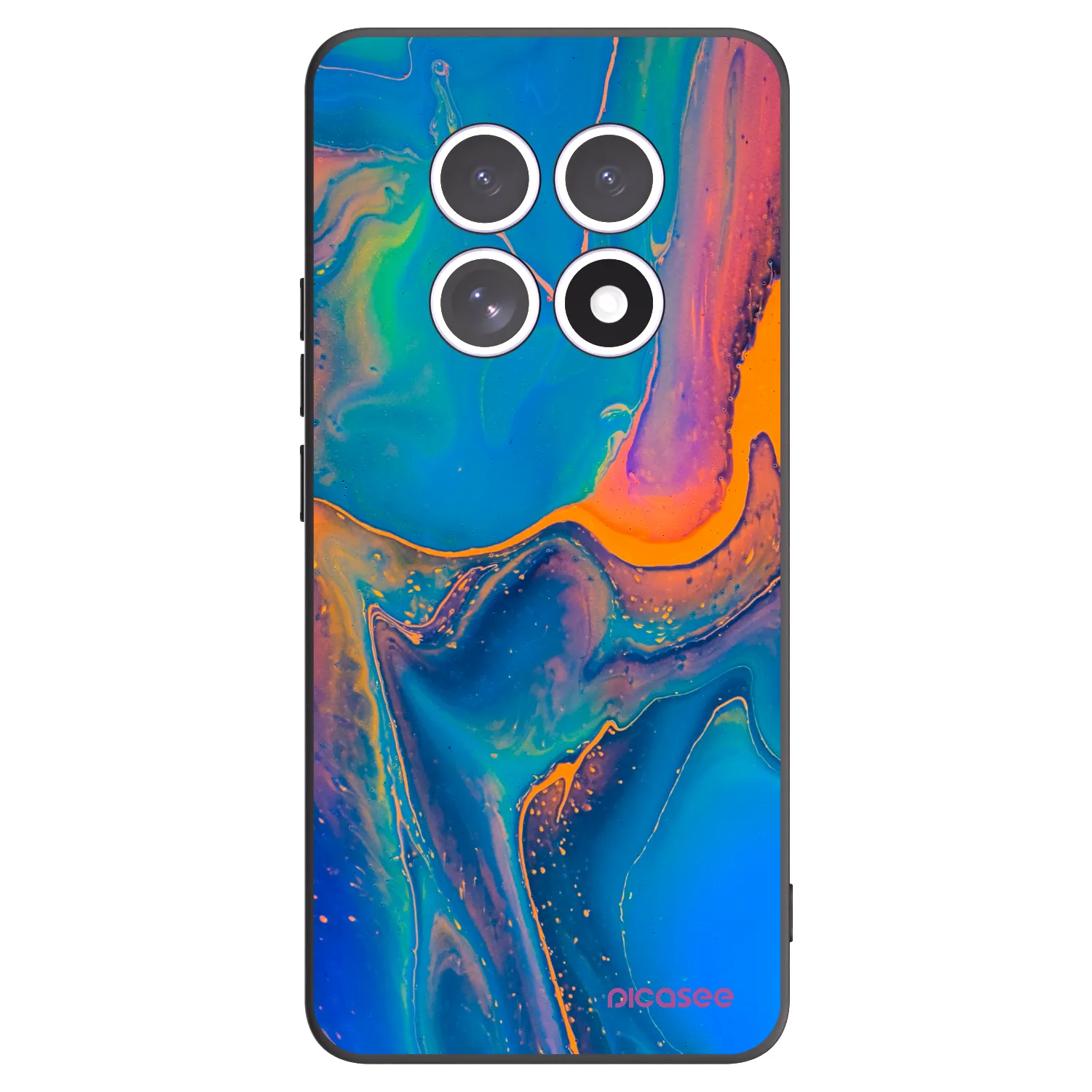 Picasee crna silikonska maskica za Xiaomi Redmi Note 15 - Rainbow