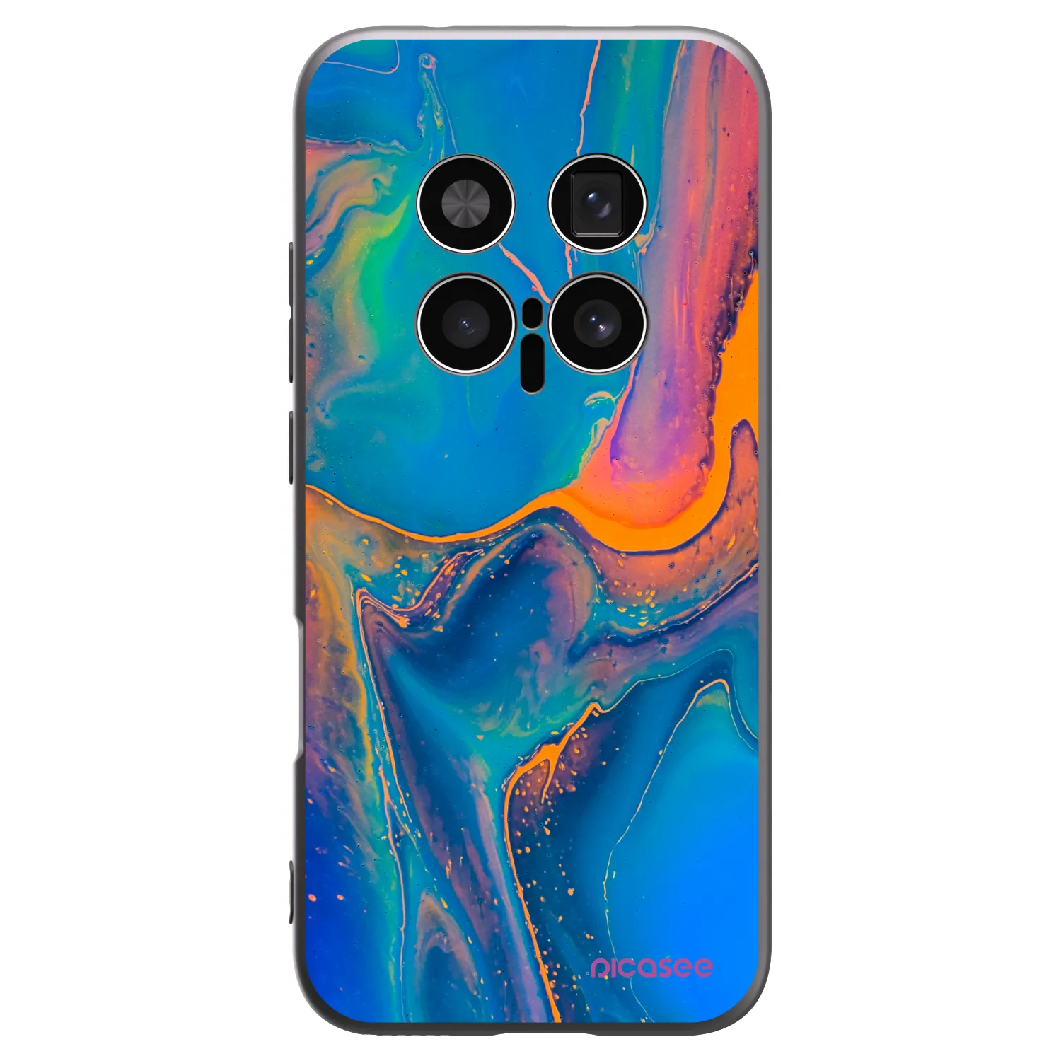 Picasee crna silikonska maskica za Honor Magic8 Pro 5G - Rainbow