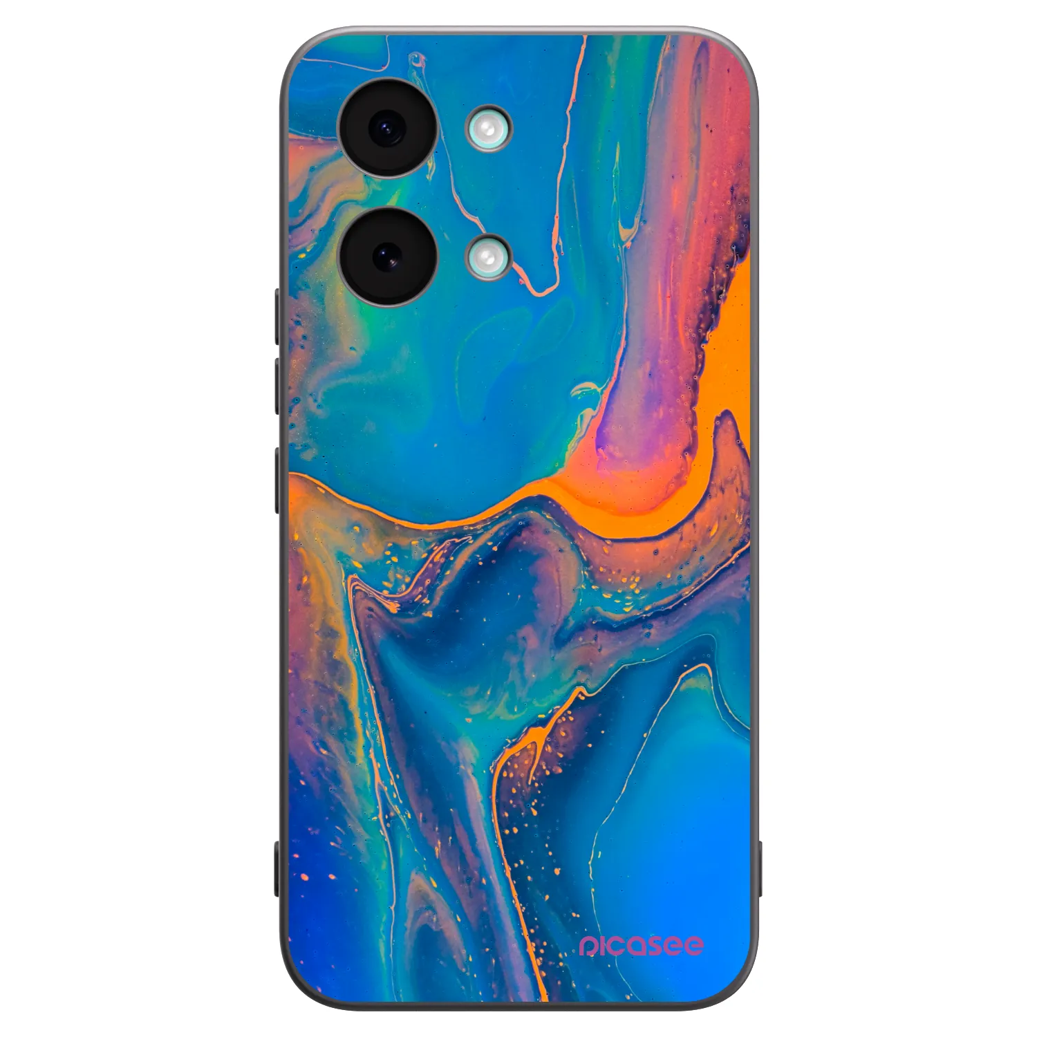 Picasee crna silikonska maskica za Xiaomi Poco X8 Pro Max - Rainbow