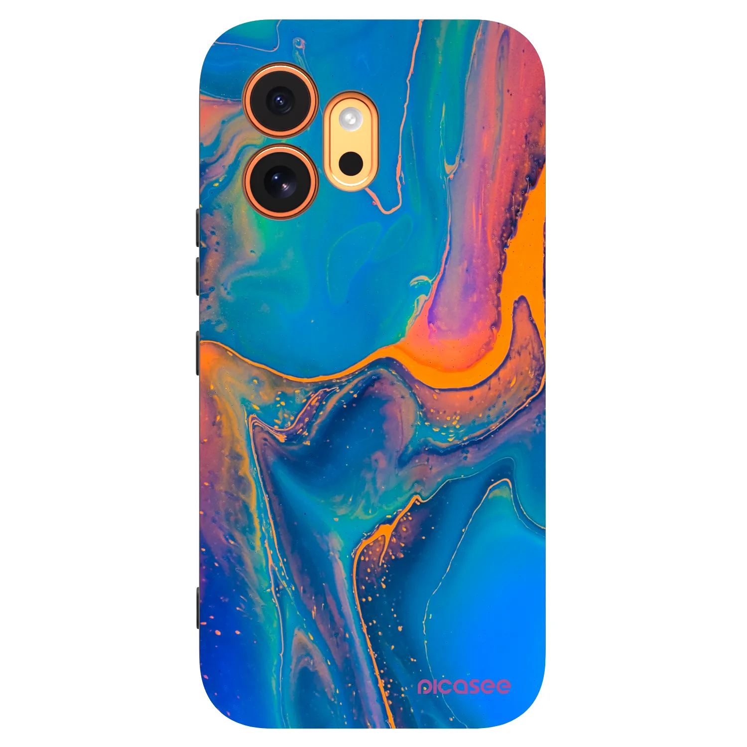 Picasee crna silikonska maskica za Honor 600 - Rainbow