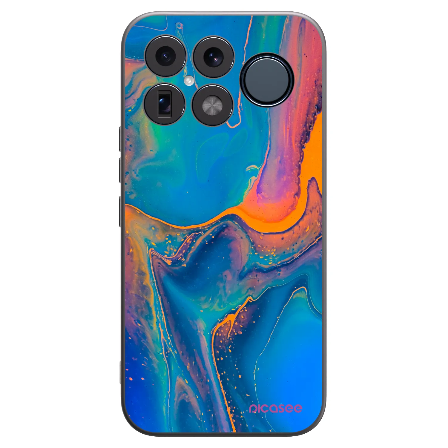 Picasee crna silikonska maskica za Xiaomi Poco F8 Ultra - Rainbow
