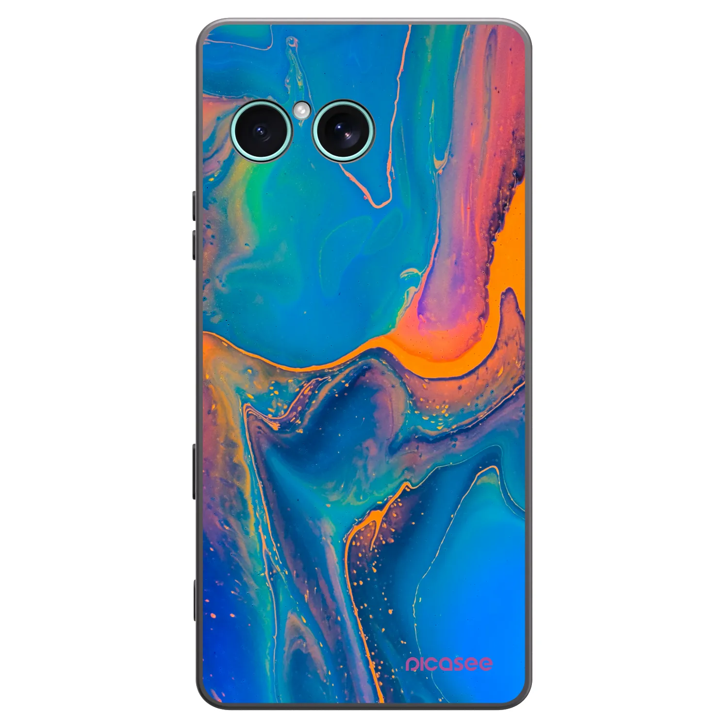 Picasee crna silikonska maskica za Sony Xperia 10 VII - Rainbow