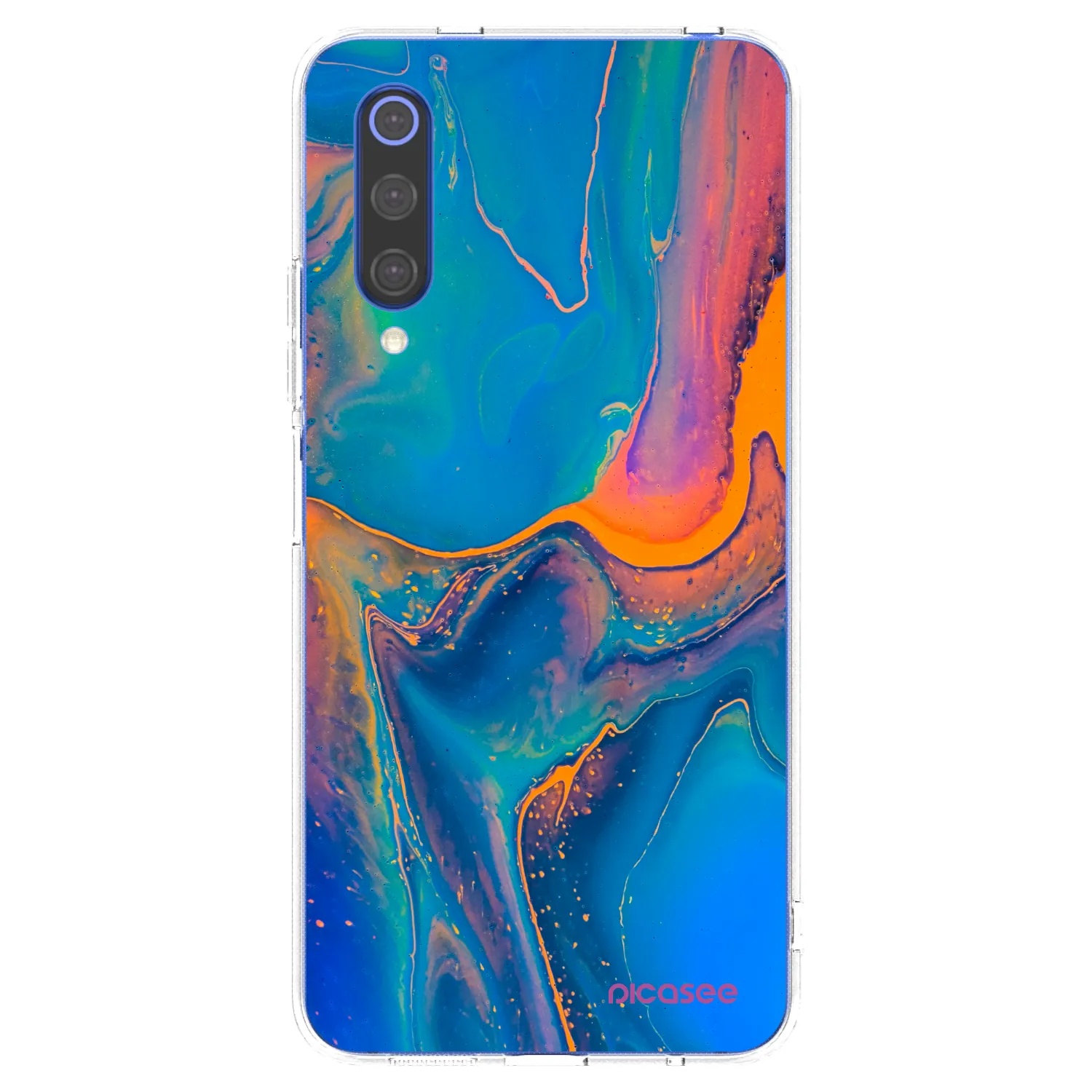 Picasee silikonska prozirna maskica za Xiaomi Mi 9 SE - Rainbow