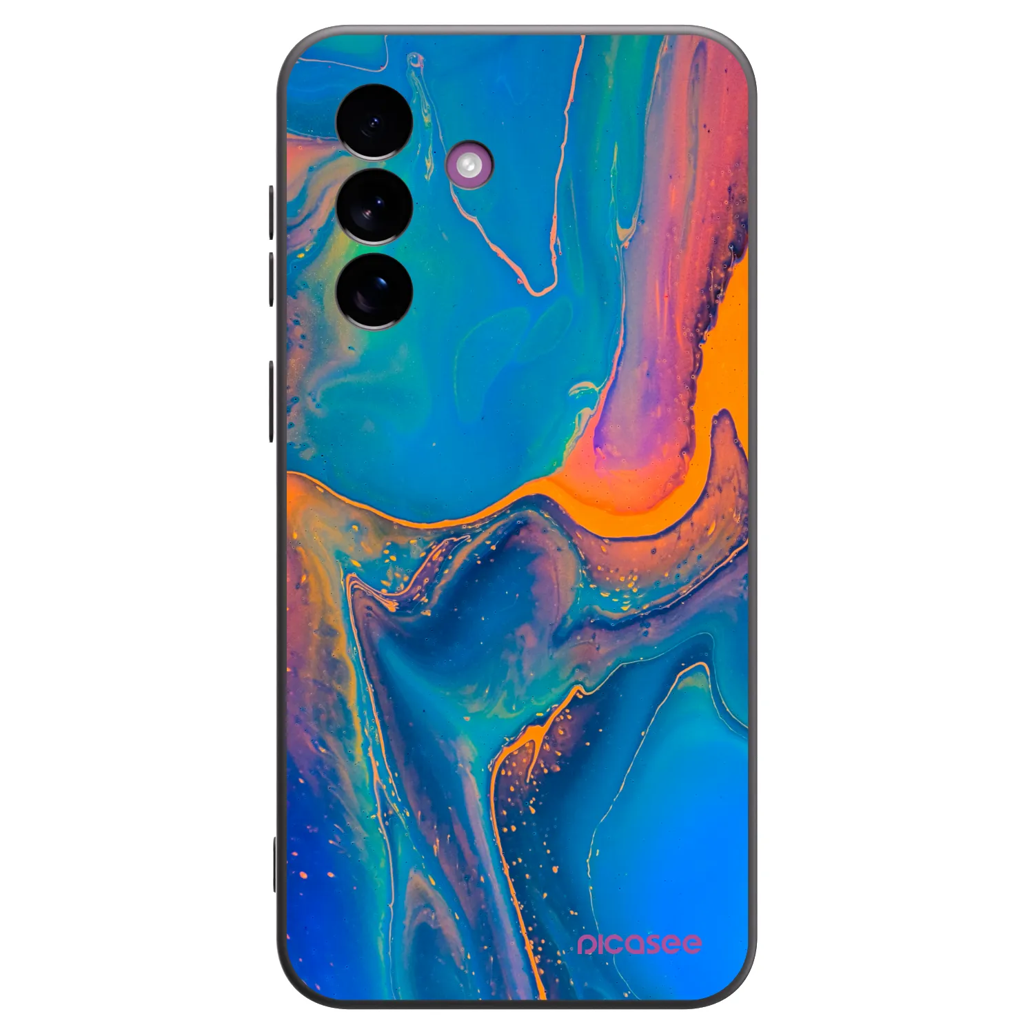 Picasee crna silikonska maskica za Samsung Galaxy A37 - Rainbow