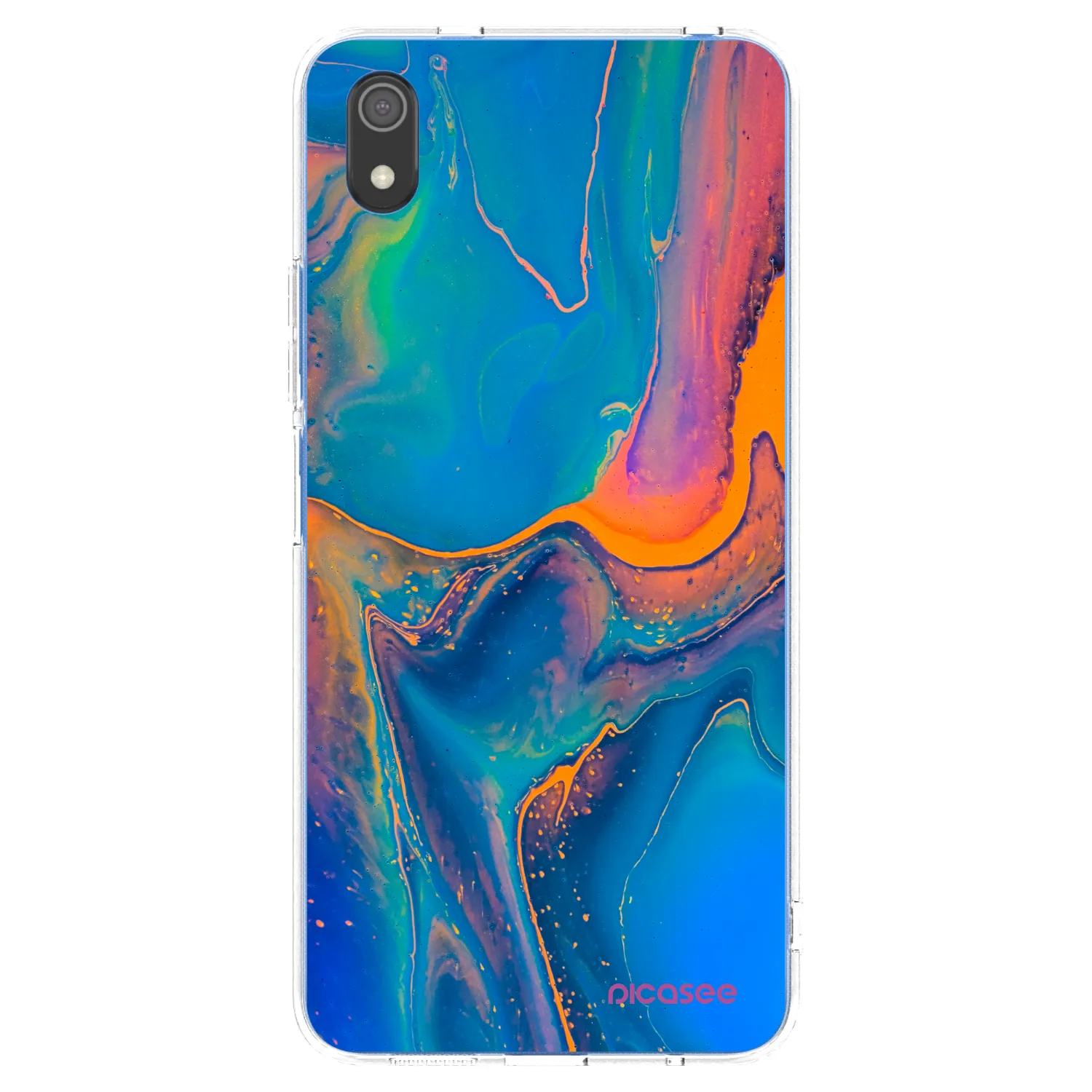 Picasee silikonska prozirna maskica za Xiaomi Redmi 7A - Rainbow