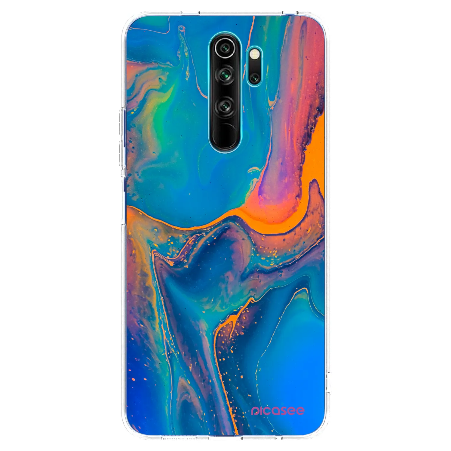 Picasee silikonska prozirna maskica za Xiaomi Redmi Note 8 Pro - Rainbow