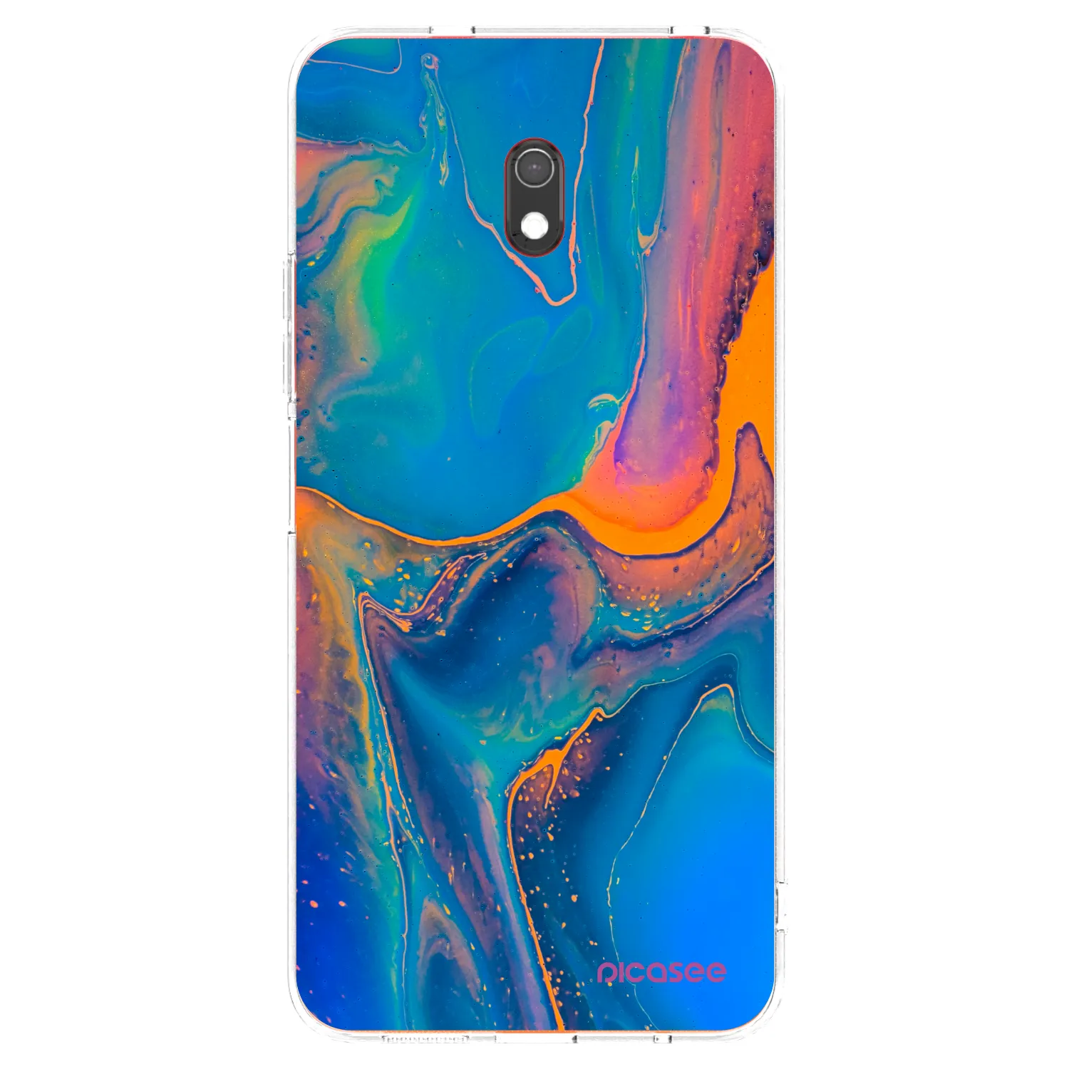 Picasee silikonska prozirna maskica za Xiaomi Redmi 8A - Rainbow