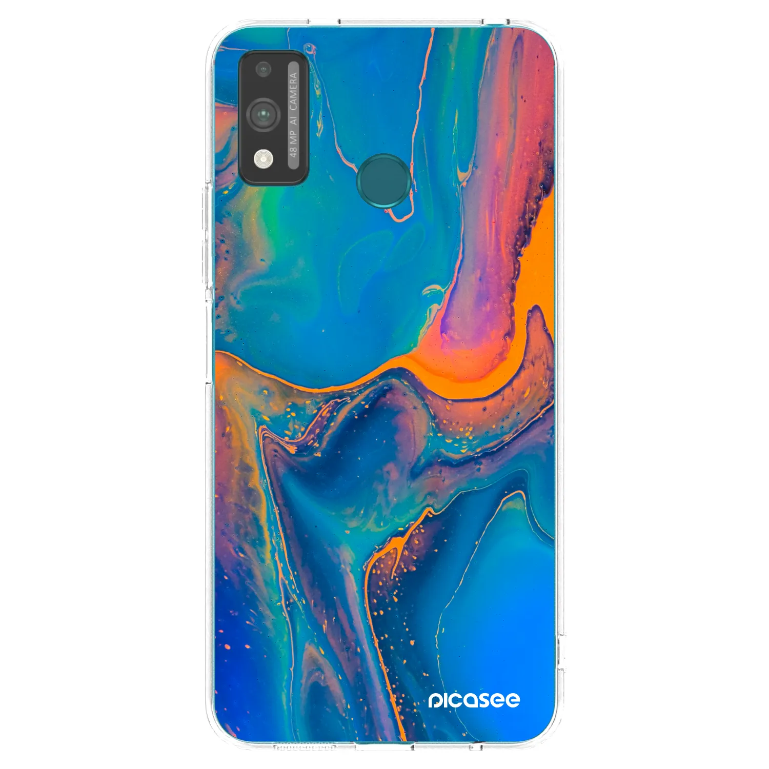 Picasee silikonska prozirna maskica za Honor 9X Lite - Rainbow