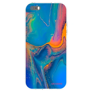 Picasee silikonska prozirna maskica za Apple iPhone 5/5S/SE - Rainbow