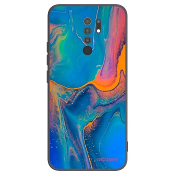 Picasee crna silikonska maskica za Xiaomi Redmi 9 - Rainbow